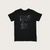 Retro T-Shirt Nera con scritta “Ride or Die” Costa Est