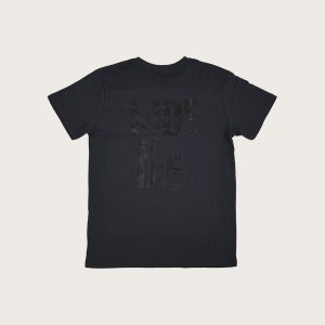 Retro T-shirt con scritta “Ride or Die” Grigio Antracite Costa Est